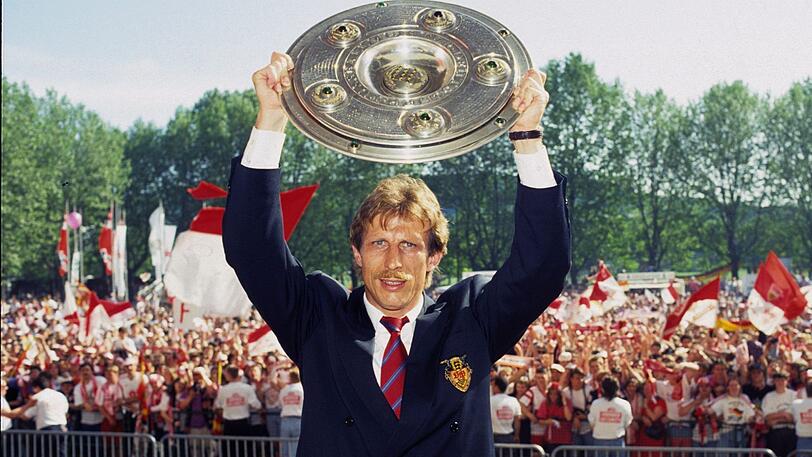 Dramatischer Meistertitel 1992: Christoph Daum und der VfB Stuttgart lassen Eintracht Frankfurt noch hinter sich.