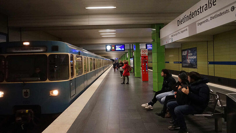 Der U-Bahnhof Dietlindenstraße &ndash; hier ereignete sich der Vorfall.