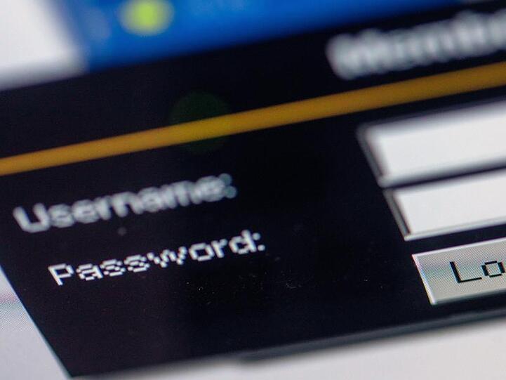 Das Abfragefenster für Username und "Password" auf einer Internetseite.
