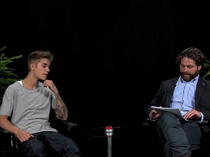 Fake-Talkshow: Zach Galifianakis nimmt Justin Bieber in die Mangel