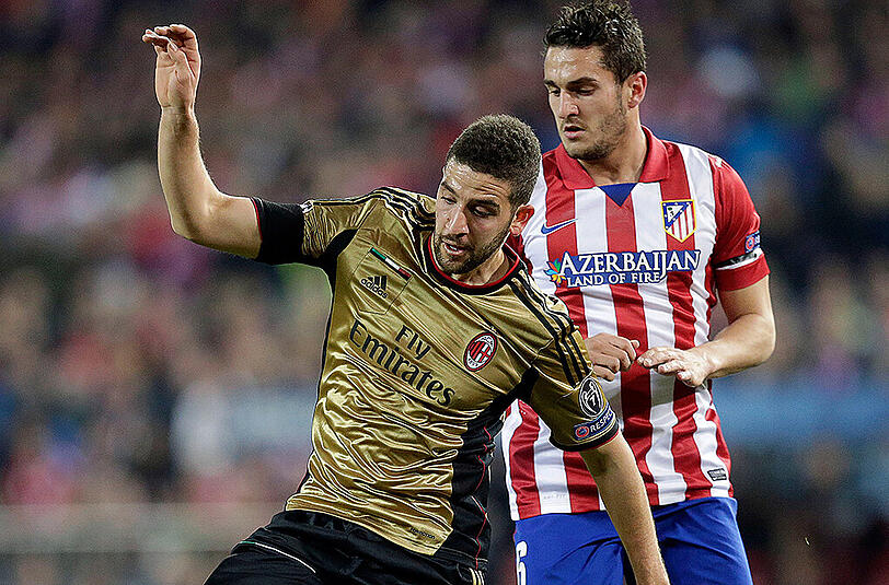 Bald ein Löwe? Adel Taarabt im Trikot des AC Milan, hier gegen Atlético Madrids Star Koke.