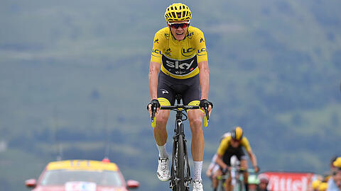 Ist nicht mehr so dominant wie früher, hat aber alle Trümpfe in der Hand: Der britische Tour-Leader Christopher Froome.