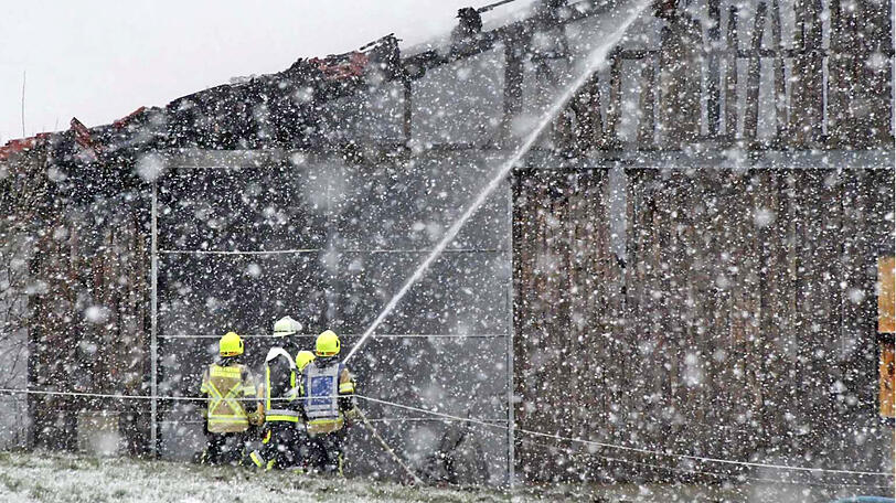 Bilder vom Feuerwehreinsatz in Irschenberg.