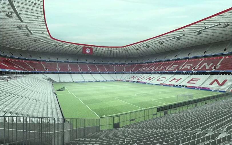 Im FC-Bayern-Style: So soll die Allianz Arena ab Ende Juli aussehen.