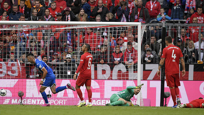 Rückschlag für den FC Bayern: Die Münchner verlieren daheim mit 1:2 gegen Hoffenheim.