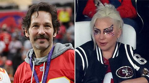 Paul Rudd feierte den Sieg seiner Chiefs, bei Lady Gaga blitzte hingegen ein 49ers-Trikot unter der Jacke hervor.