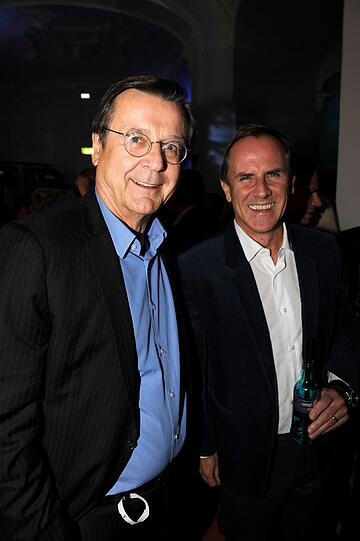 Hans Mahr und Richard Reitzner bei der HSE24 Champagner Bar auf der Nacht der Medien in München am 16.10.2013