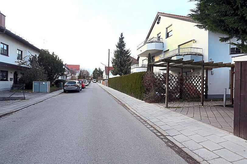 In dieser Straße ereignete sich das Verbrechen.
