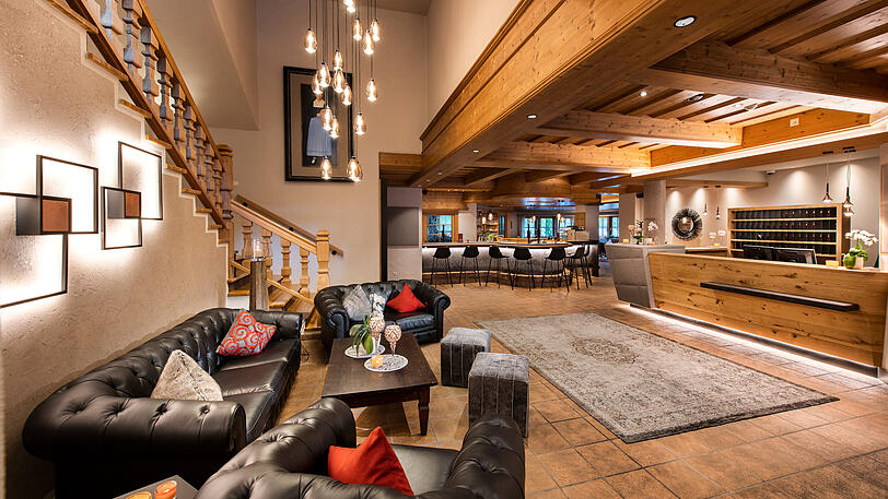 Lobby Hotel das Alois in Tux im Zillertal.