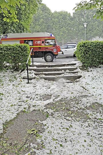 Schweres Hagelunwetter bei Schliersee.