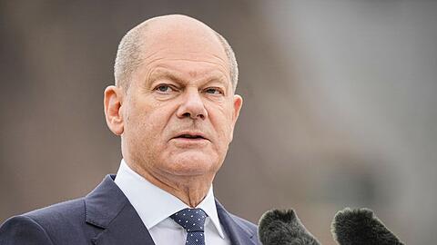 Bundeskanzler Olaf Scholz (SPD) spricht.