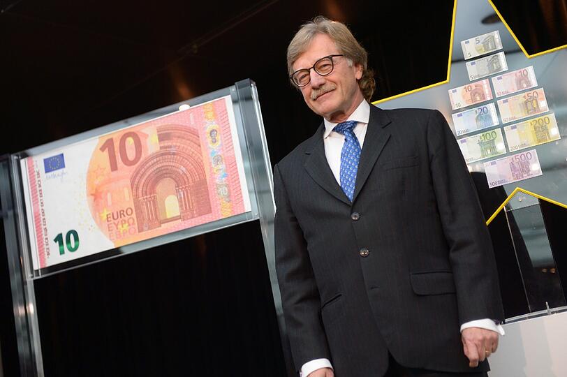 Doe sieht er aus: Die EZB hat in Frankfurt/Main den neuen Zehn-Euro-Schein präsentiert.