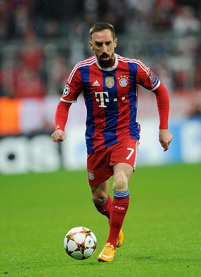 Gehört seit Samstag zum Club der 100'er: Gegen Leverkusen traf Franck Ribery zum 100. Mal in einem Pflichtspiel für den FC Bayern. Auf der ewigen Torjägerliste der Bayern macht das Platz 13.