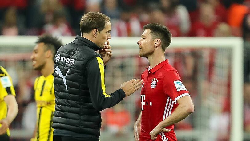 Beeindruckt vom Spieler Xabi Alonso: Der frühere Dortmund- und heutige Bayern-Coach Thomas Tuchel (li.). Beeindruckt vom Spieler Xabi Alonso: Der frühere Dortmund- und heutige Bayern-Coach Thomas Tuchel (li.).