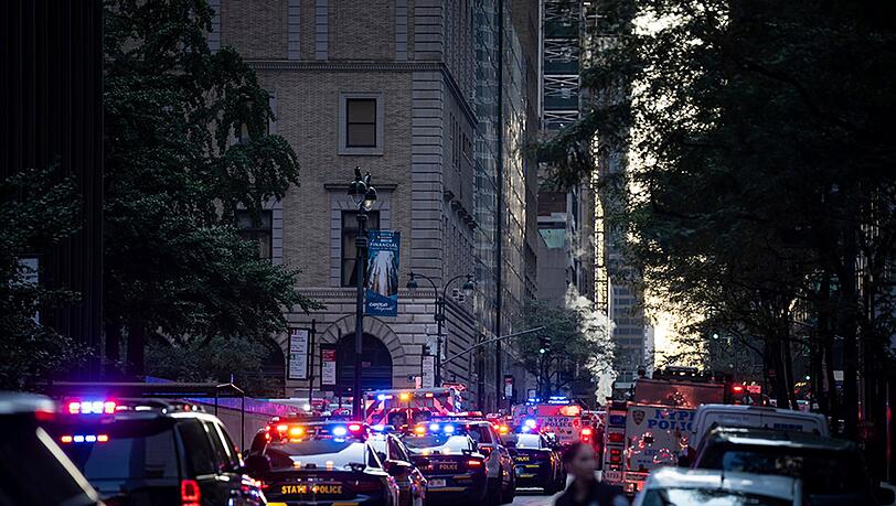 Großeinsatz der Polizei in New York nach einem Schussvorfall.