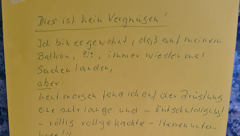 Dieser Zettel hängt aktuell in einem Haus in Thalkirchen.