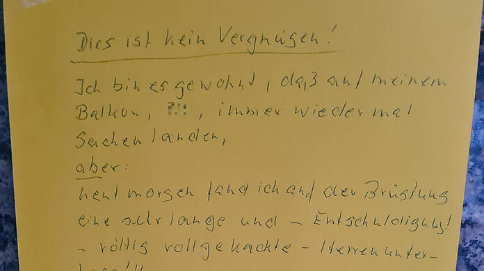Dieser Zettel hängt aktuell in einem Haus in Thalkirchen.