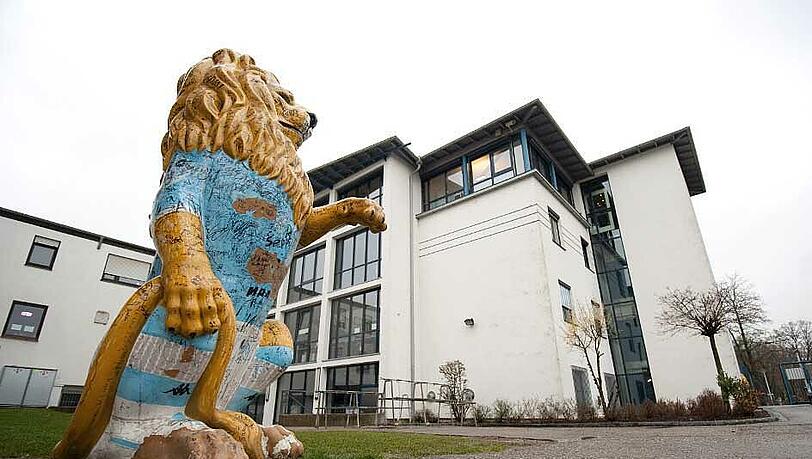 Der Löwe vor der Geschäftsstelle: Jetzt hat der TSV 1860 die Patenschaft für echte Löwen im Tierpark übernommen. Der Löwe vor der Geschäftsstelle: Jetzt hat der TSV 1860 die Patenschaft für echte Löwen im Tierpark übernommen.
