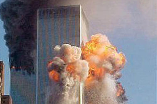 Das World Trade Center in Flammen