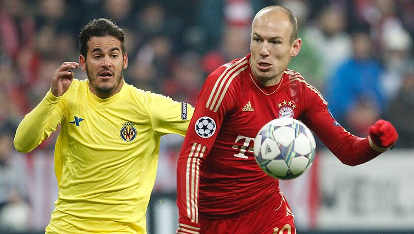 Gegen Villarreal nicht viel bestellt: Arjen Robben. Gegen Villarreal nicht viel bestellt: Arjen Robben.