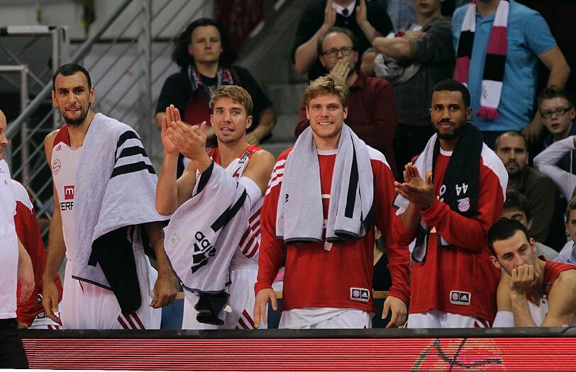Die Bayern Yassin Idbihi, Steffen Hamann, Lucca Staiger und Bryce Taylor (von links nach rechts).