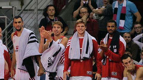 Die Bayern Yassin Idbihi, Steffen Hamann, Lucca Staiger und Bryce Taylor (von links nach rechts).