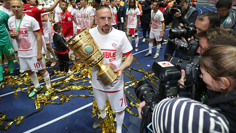 Zum Abschluss gewann Ribéry mit dem FC Bayern nochmal das Double aus Meisterschaft und DFB-Pokal.