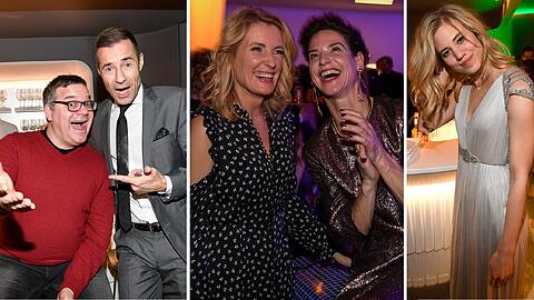 Im Blue Spa feierten die TV-Stars eine vorweihnachtliche Party....