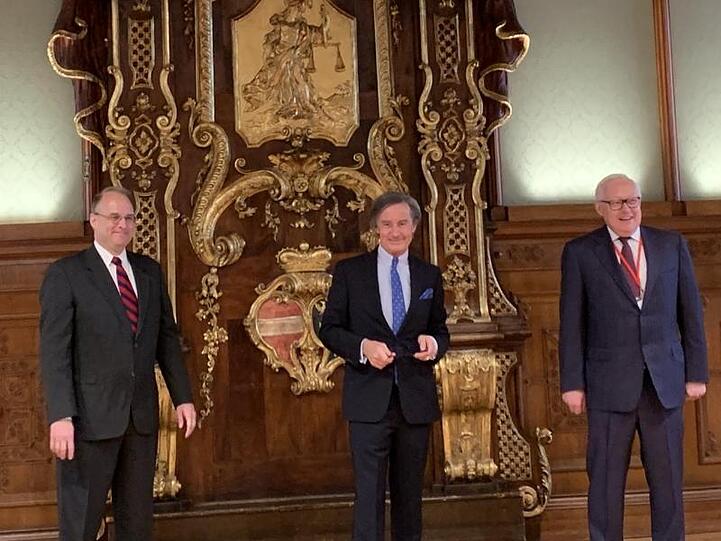 Billingslea (l-r), Launsky-Tieffenthal und Sergej Rjabkow in Wien.