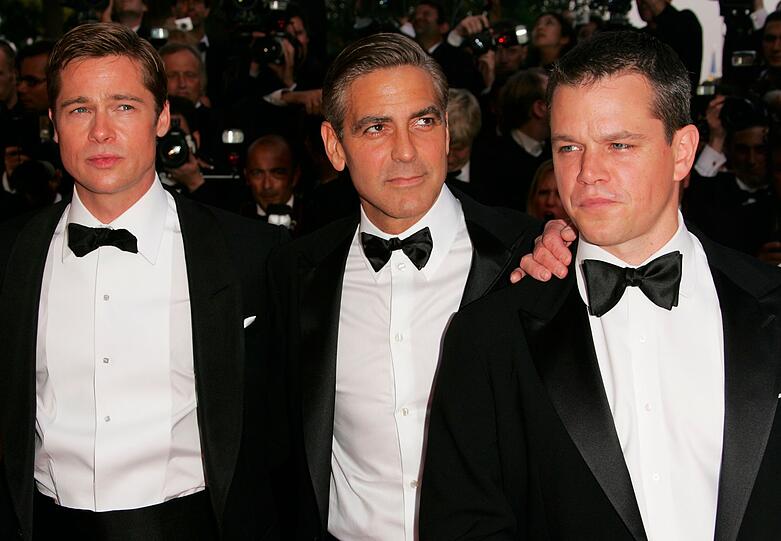Auch Matt Damon (rechts) und Brad Pitt (links) sind neben George Clooney in "Ocean's 14" dabei. Auch Matt Damon (rechts) und Brad Pitt (links) sind neben George Clooney in "Ocean's 14" dabei.