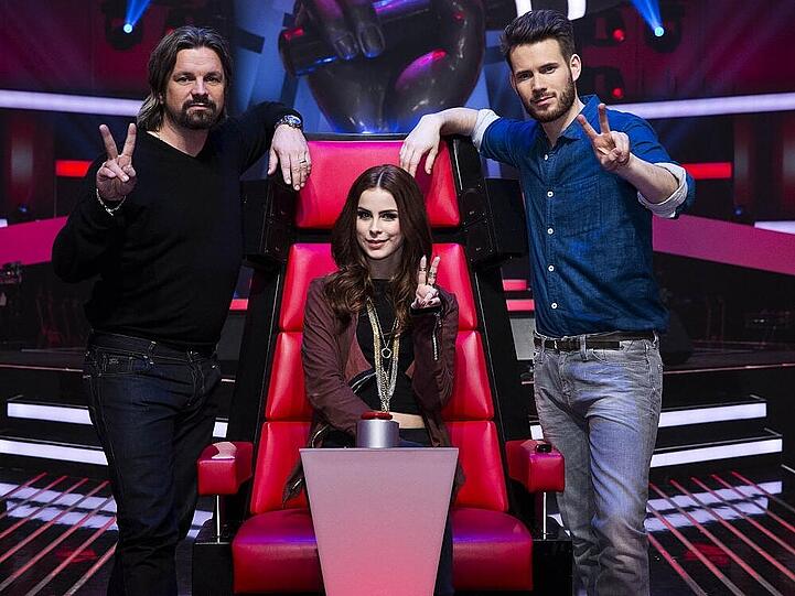 Die Jury bei "The Voice Kids": Lena Meyer-Landrut, Henning Wehland, Lena Meyer-Landrut und Johannes Strate (von links)