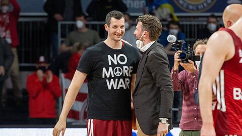 Stand erstmals wieder für den FC Bayern Basketball auf dem Parkett: Paul Zipser.