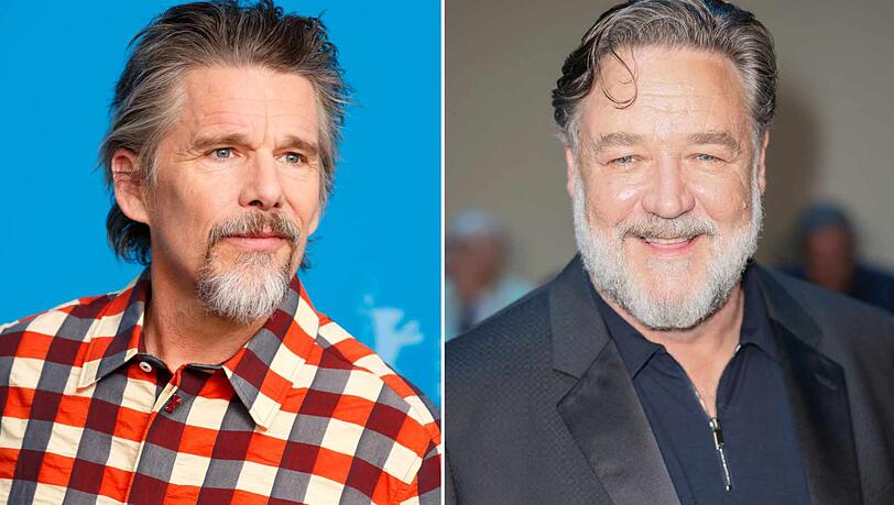 Ethan Hawke und Russel Crowe sind zu Dreharbeiten in München.
