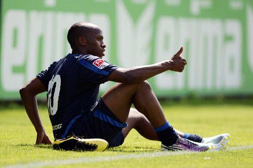 Einst bei 1860, jetzt im Probetraining in Münster: Savio Nsereko