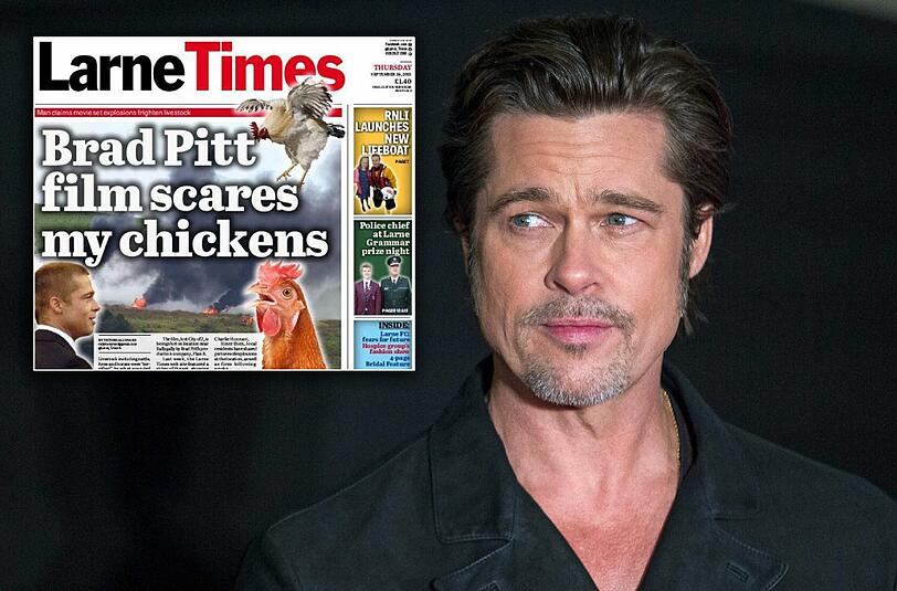 Brad Pitt hat mächtig Ärger in Nordirland: Die Explosionen am Set seines neuen Films haben die Tiere in der Umgebung völlig verstört.