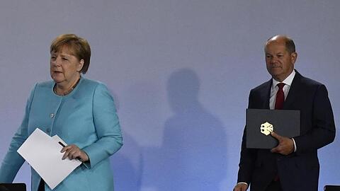 Kanzlerin Angela Merkel (CDU) und Finanzminister Olaf Scholz (SPD).