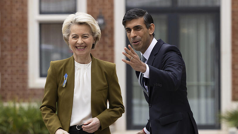 EU-Komissionschefin Ursula von der Leyen trifft Großbritanniens Premier Rishi Sunak.