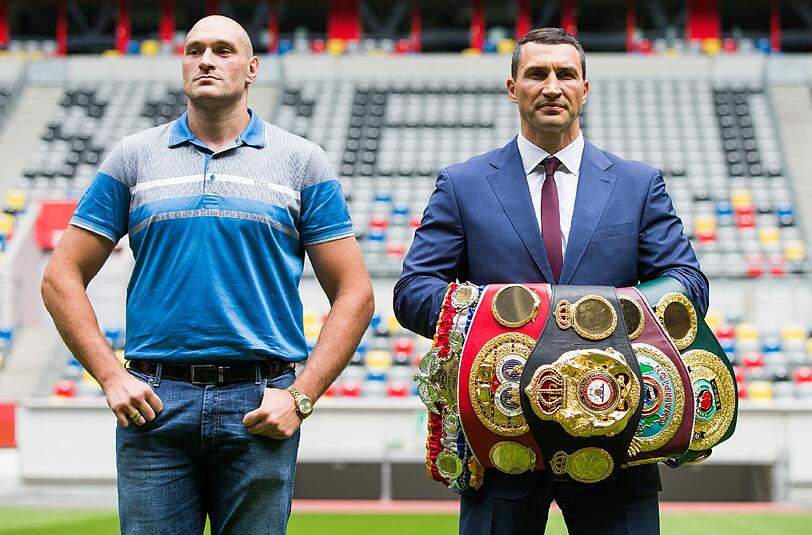 Wladimir Klitschko und sein Herausforderer Tyson Fury.