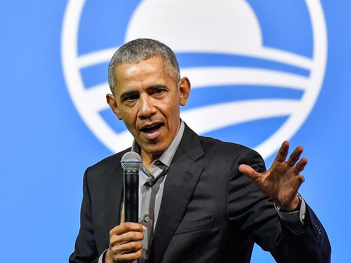 Ex-US-Präsident Barack Obama Ende 2019 während einer Veranstaltung der Obama Foundation.