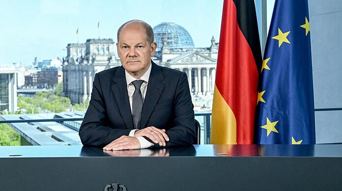 TV-Ansprache am Sonntagabend: Bundeskanzler Olaf Scholz (SPD) glaubt fest: "Putin wird den Krieg nicht gewinnen".