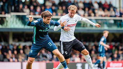 Tim Danhof im Duell mit Verls Julius Stoecker