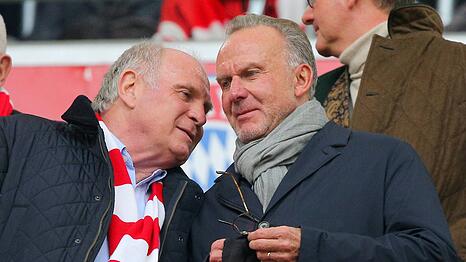 Die Bayern-Bosse Uli Hoene&szlig; und Karl-Heinz Rummenigge.