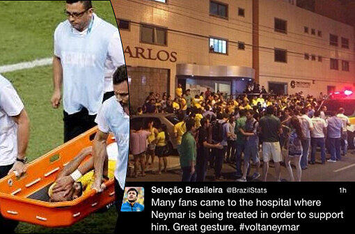 Neymar-Schock: Nach der Einlieferung warten viele Fans vor dem Krankenhaus