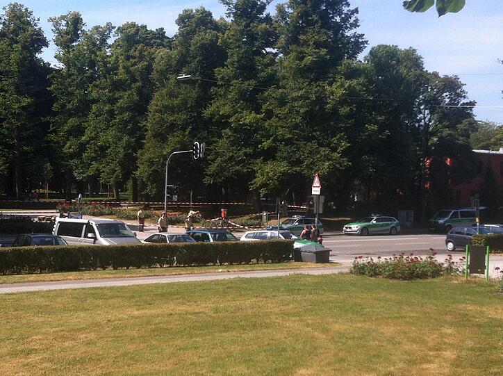 Mehrere Streifenwagen sind vorgefahren.