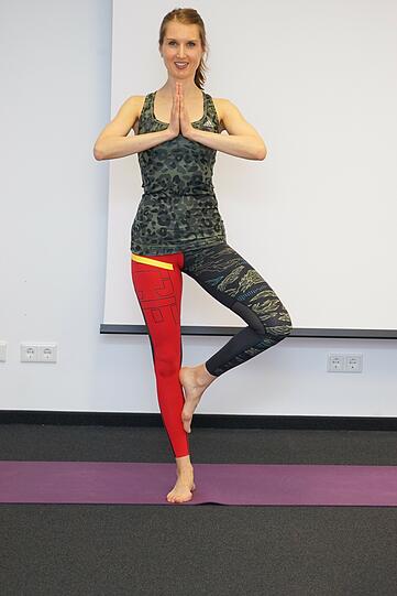 Die Übung für das Ende des
Trainings &ndash; der Yoga-Baum.
