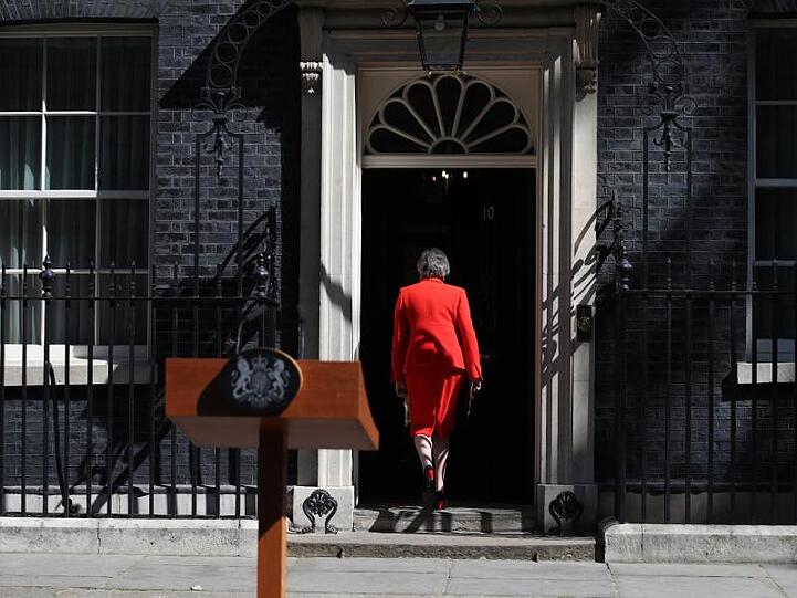 Theresa May will ihr Amt als Parteichefin am 7. Juni abgeben.