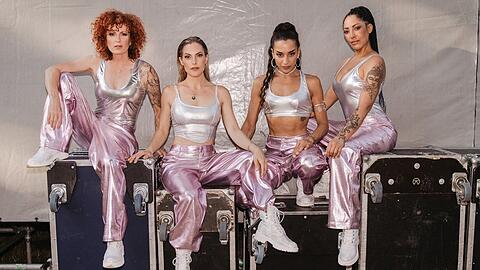 "No Angels - Das sind wir": 2026 feiern die No Angels ihr 25-j&auml;hriges Jubil&auml;um. Lucy Diakovska (v.l.), Sandy M&ouml;lling, Nadja Benaissa und Jessica Wahls.