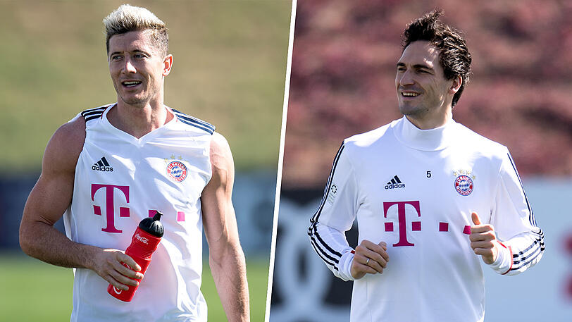 Angeschlagen im Training: Robert Lewandowski und Mats Hummels.