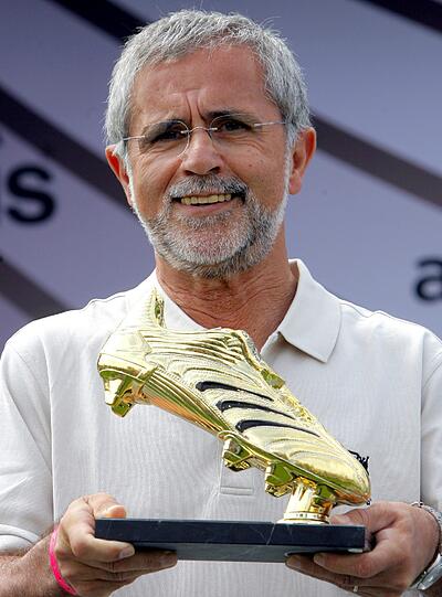 Der "Bomber" mit dem Goldenen Schuh im Vorfeld der WM 2006.