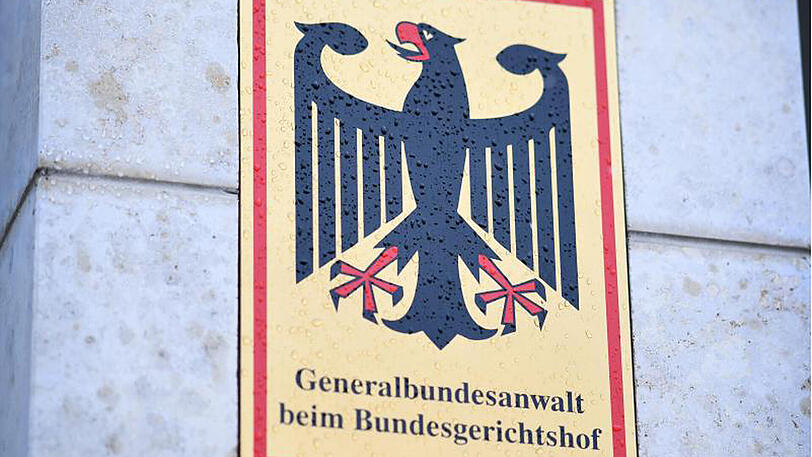 "Generalbundesanwalt beim Bundesgerichtshof" am Eingang der Bundesanwaltschaft in Karlsruhe.